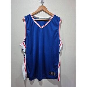 NWOT NBA Basketball Jersey Fanatics Blue White Red XL Stars Mens‎ Sleeveless